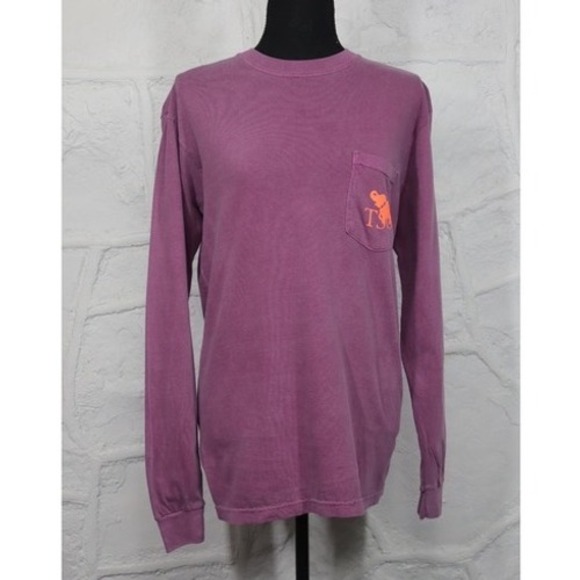 The Southern Gentleman Purple Long Sleeved Pocket Tee - Size S - Picture 1 of 7